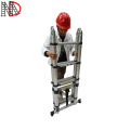 1.9+1.9 meter Double Sided Aluminium Telescopic Step Ladder with stable steels